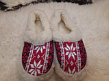 Тапочки з овечої шерсті-"Вишивка"., фото 4
