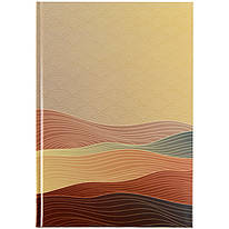 Книга записна А4 96 аркушів клітинка тверда обкладинка Waves бронзова Axent 8422-563-А, 64658