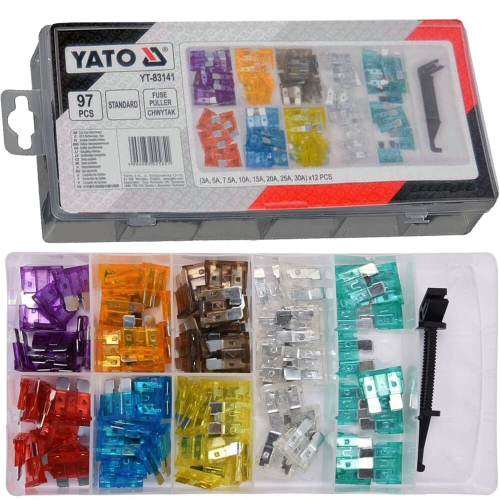 Авто Запобіжники STANDARD Набір 97 шт YATO (YT-83141)