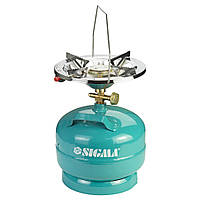 Газовый баллон 5л комплект кемпинг с горелкой и пьезоподжигом (Турист) SIGMA 2903111