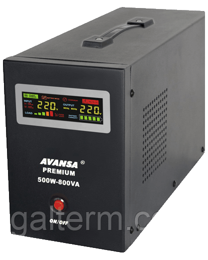 Блок безперебійного живлення Avansa Premium 500W-800VA-12VDC