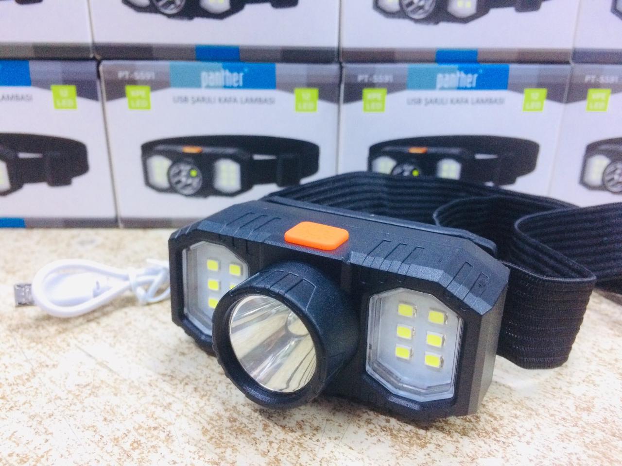 Налобний ліхтар акумуляторний PT 5591 (240 шт./яск.), фото 1