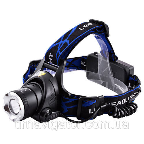 Ліхтарик налобний 6699/204C-T6 2x18650 micro-USB (220V/12V) zoom