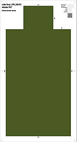 Мішень ЗСУ №7 для стрільби Фігура поясна зелена, розмір 600х1100мм