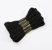 Черные нитки вышивальные мулине 310