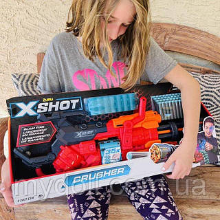 X-Shot Excel Crusher Скорострельный бластер Foam Dart Blaster Zuru