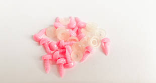 Носики безпечні рожеві 9*6мм, (упаковка 10шт.)