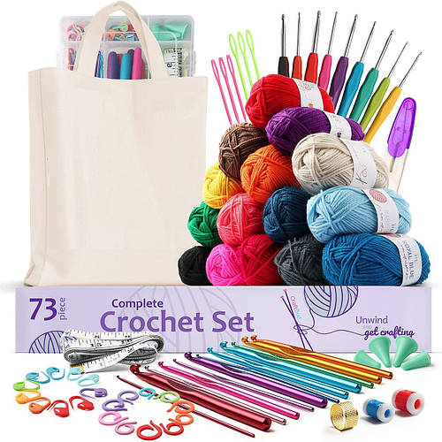 Купить Набор для вязания крючком из 73 предметов ILkea с резиновыми ...