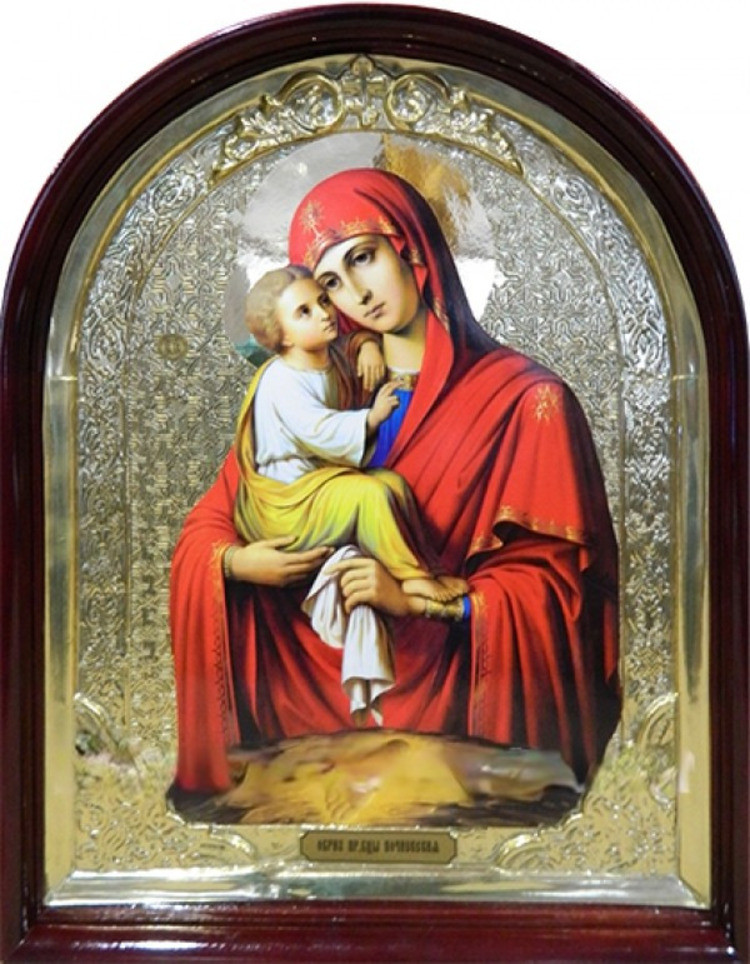 Почаевская икона Божией Матери арочная 42*54см (ID#663036405), цена ...