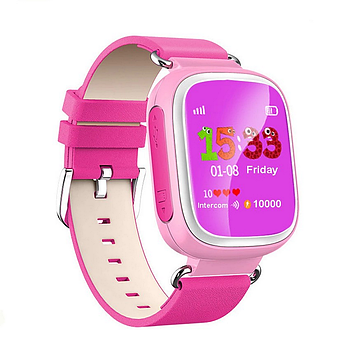 Дитячий Розумний годинник-телефон з GPS-трекером Smart Baby Watch Q60, Рожевий / Наручний смарт годинник для дівчинки