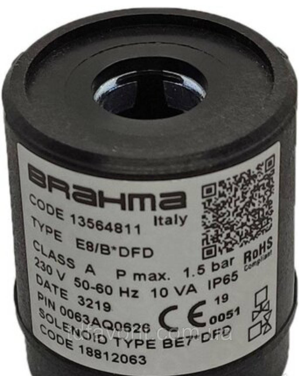 Електромагнітна котушка газового клапана Brahma тип BE7*DFD 18812063