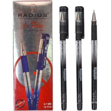 Ручка кулькова Radius I-Pen чорна із принтом KNZ