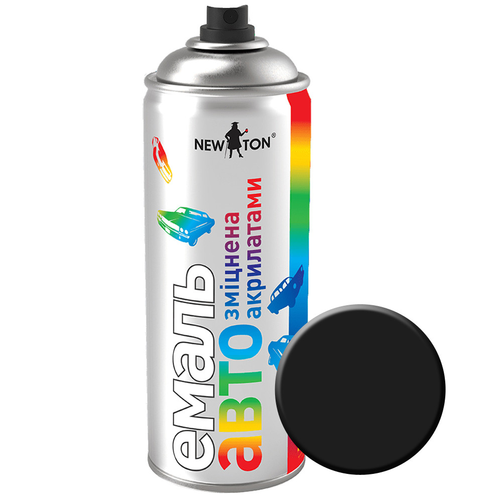 Автоемаль New Ton 601 Чорний 400 мл, фото 1