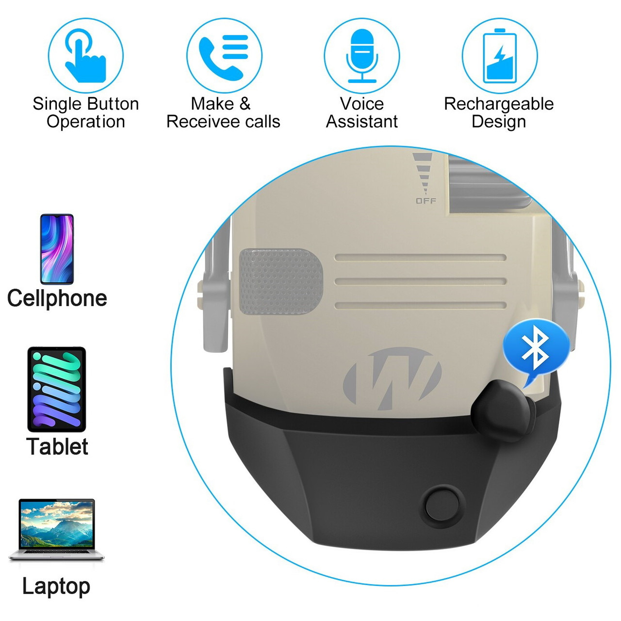 Bluetooth-адаптер 5.1 для активних навушників Walkers Razor Slim (Вовкерс Рейзор)