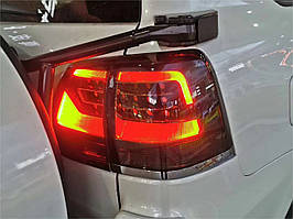 Задні ліхтарі Toyota Land Cruiser 200 2007-2015 у стилі рестайлінг 2016 темно-димчасті