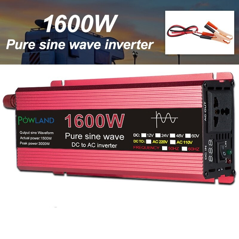 Автомобільний інвертор Powland Інвертор напруги, 1600W, 12/220V