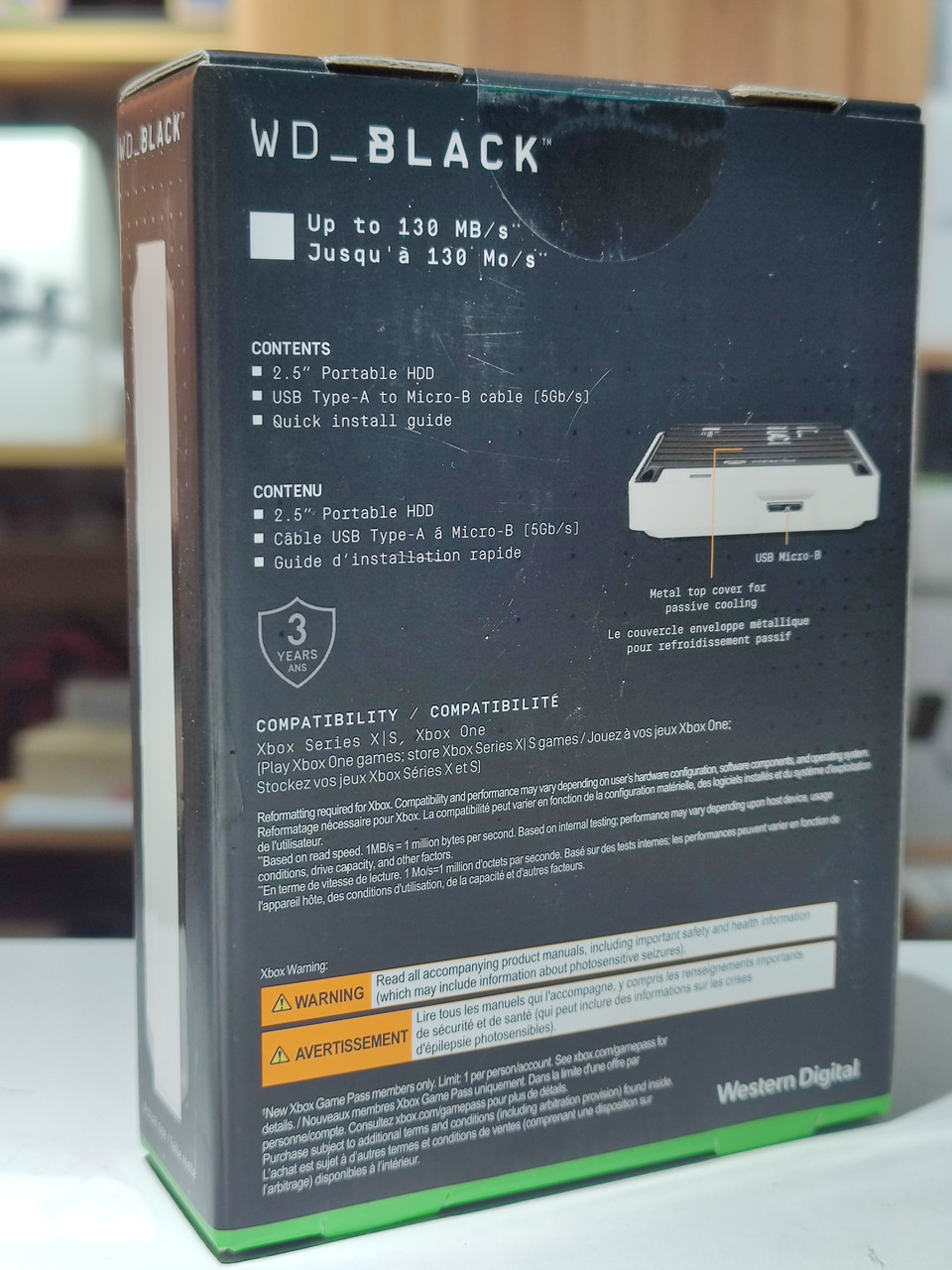 Зовнішній диск вінчестер SSD WD BLACK P10 Game Drive for Xbox One 5 TB (WDBA5G0050BBK-WESN) - фото 2 - id-p1721837764