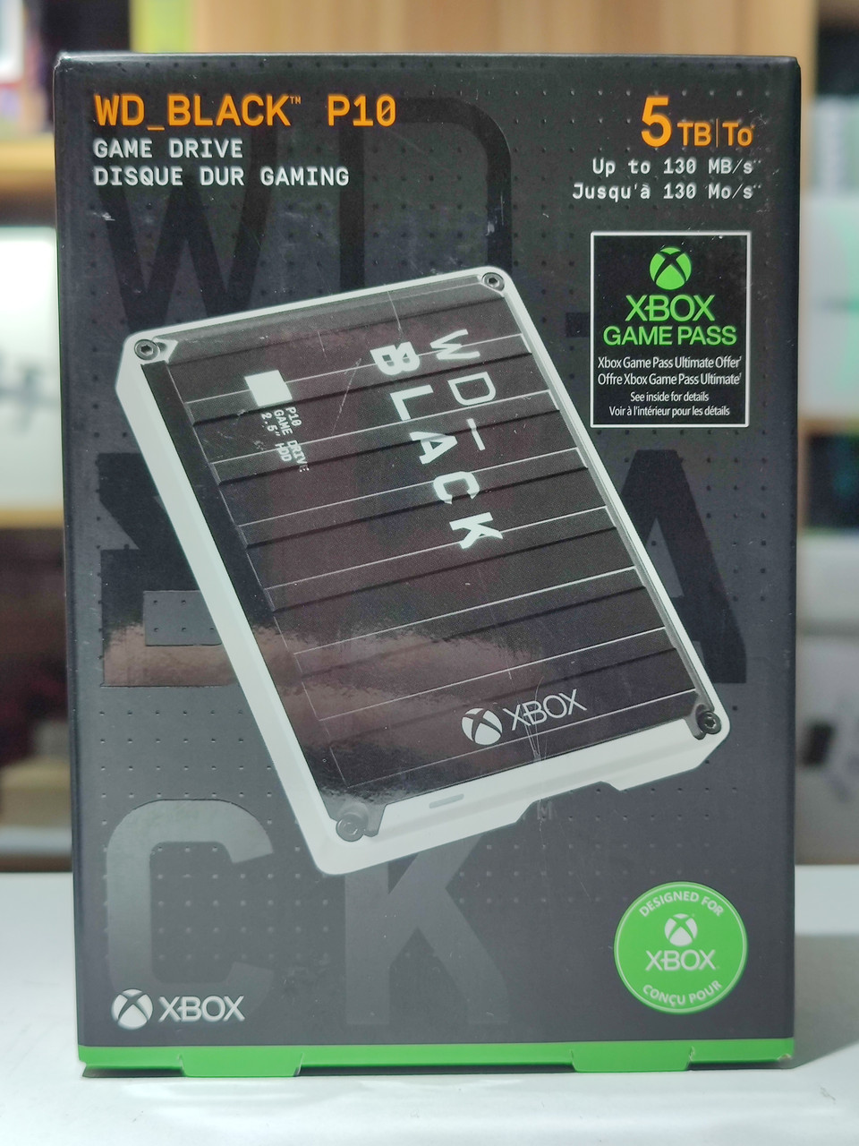Зовнішній диск вінчестер SSD WD BLACK P10 Game Drive for Xbox One 5 TB (WDBA5G0050BBK-WESN) - фото 1 - id-p1721837764