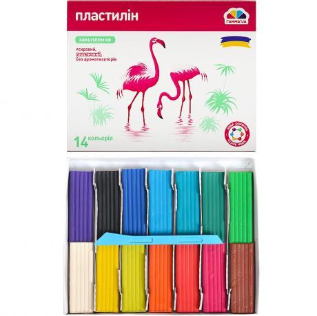 Пластилін 14 кольорів Гамма "Захоплення" 224 гр KNZ