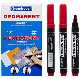 Маркер "Centropen" товстий-скошений червоний KNZ