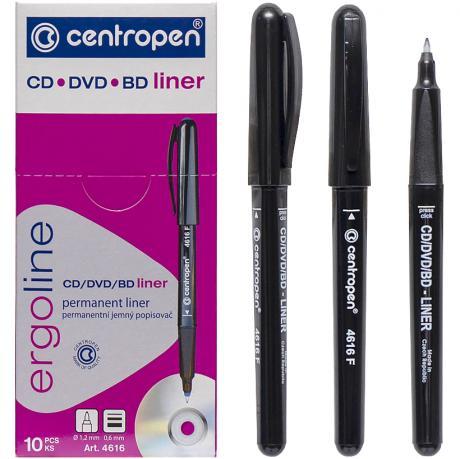 Маркер "Centropen" CD-Liner чорний (0,6 мм) KNZ