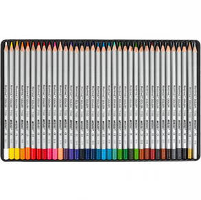 Олівці кольорові 36 кольорів "MARCO" Raffine 7100-36TN в металевому пеналі, фото 2