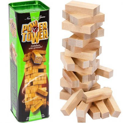 Настільна гра "POWER TOWER" 56 елементів Дженґа Вега Jenga РТ-01 KNZ, фото 1