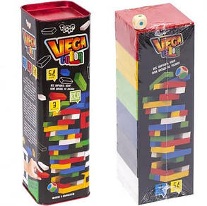 Настільна гра "Vega Color" 54 бруски Дженга кольорова | Вега кольорова | Jenga Color УКР GVC-01U KNZ, фото 3