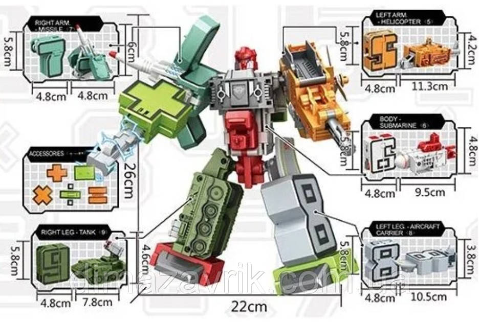 Трансформери цифри 8192 "Робот", фото 1