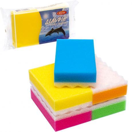Губка банна "Дельфін" 17*10*5 см, поліуретан KNZ