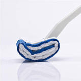 Губка Щітка з ручкою для ванної кімнати та туалету з абразивом біла, фото 5