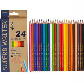 Набір кольорових олівців 24 кольори MARCO "Superb writer Gold"