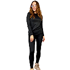 Комплект жіночої термобілизни 2в1, Дайвінг на флісі (S-3XL), Чорне / Тепла зимова Термокофта + штани, S, фото 6