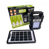 Портативна сонячна станція GD-8060 з ліхтарем і колонкою (Чорний), фото 3