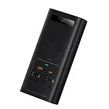 Автомобільний інвертор Baseus 300 W з 2 розетками на 220 V + USB + Type-C (чистий синус) — Чорний, фото 4