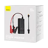 Автомобільний інвертор Baseus 300 W з 2 розетками на 220 V + USB + Type-C (чистий синус) — Чорний, фото 6