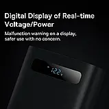 Автомобільний інвертор Baseus 300 W з 2 розетками на 220 V + USB + Type-C (чистий синус) — Чорний, фото 8