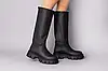 Жіночі зимові чоботи-труби ShoesBand Чорні натуральні шкіряні всередині напіввовна 38 (25-25,5 см) (S59291е), фото 6