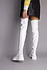 Жіночі зимові чоботи-панчохи ShoesBand Білі натуральні шкіряні всередині напіввовна 38 (24,5 см) (Ѕ99191е), фото 5