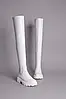 Жіночі зимові чоботи-панчохи ShoesBand Білі натуральні шкіряні всередині напіввовна 36 (23,5 см) (Ѕ99191е), фото 8