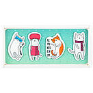 Закладки пластикові Kite Cats 4x20 шт 35х50 мм K22-479-6, фото 4
