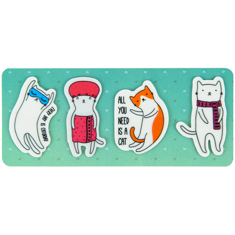 Закладки пластикові Kite Cats 4x20 шт 35х50 мм K22-479-6