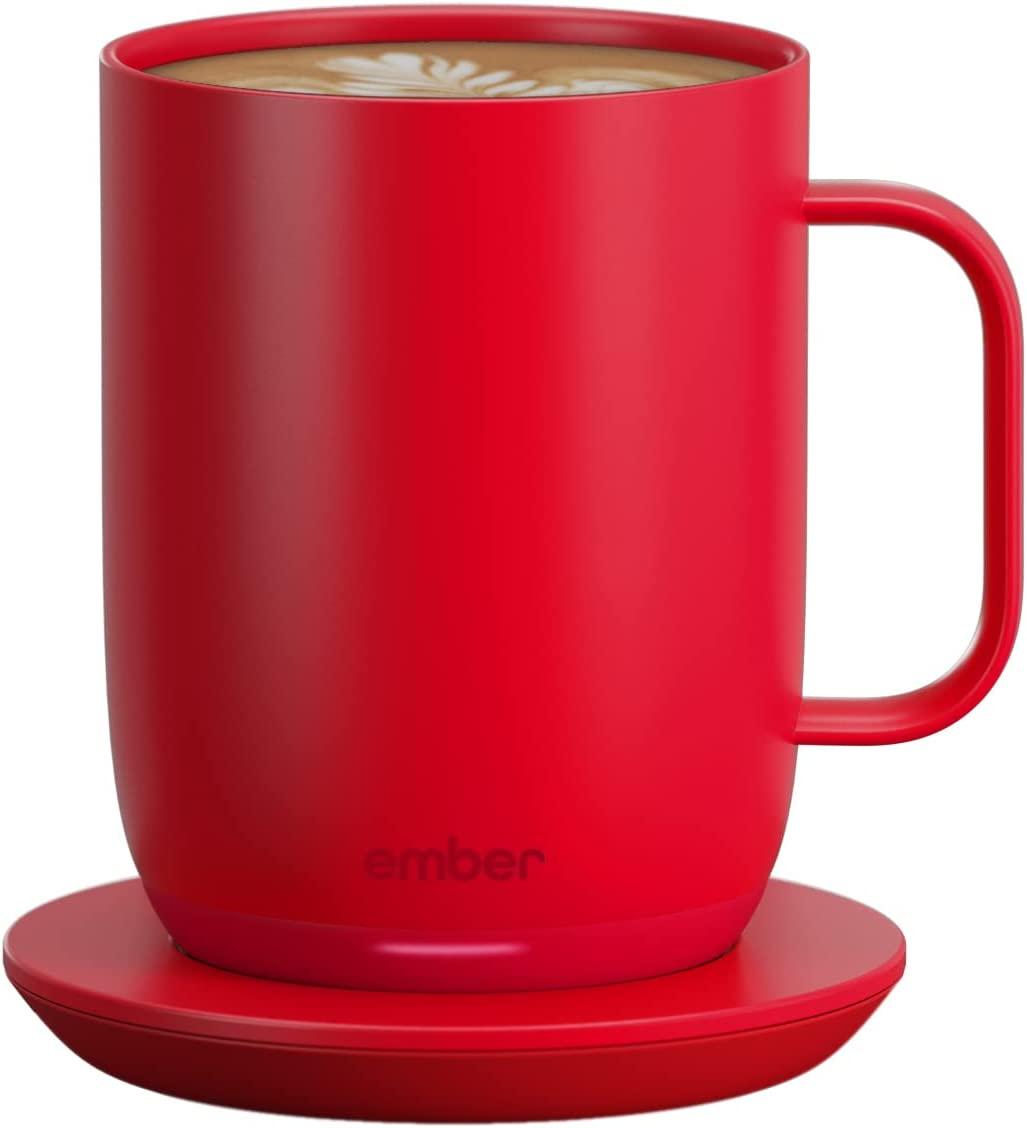 Чашка з підігрівом Ember Smart Mug 2, 295 мл, розумний смарт кружка з контролем температури, Чорний, з індикатором Червоний