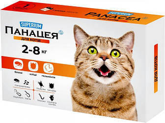 Протипаразитарні таблетки SUPERIUM Панацея для котів 2-8 кг