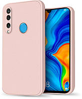 Силиконовый чехол HardCorner для Huawei P30 Lite Пудровый