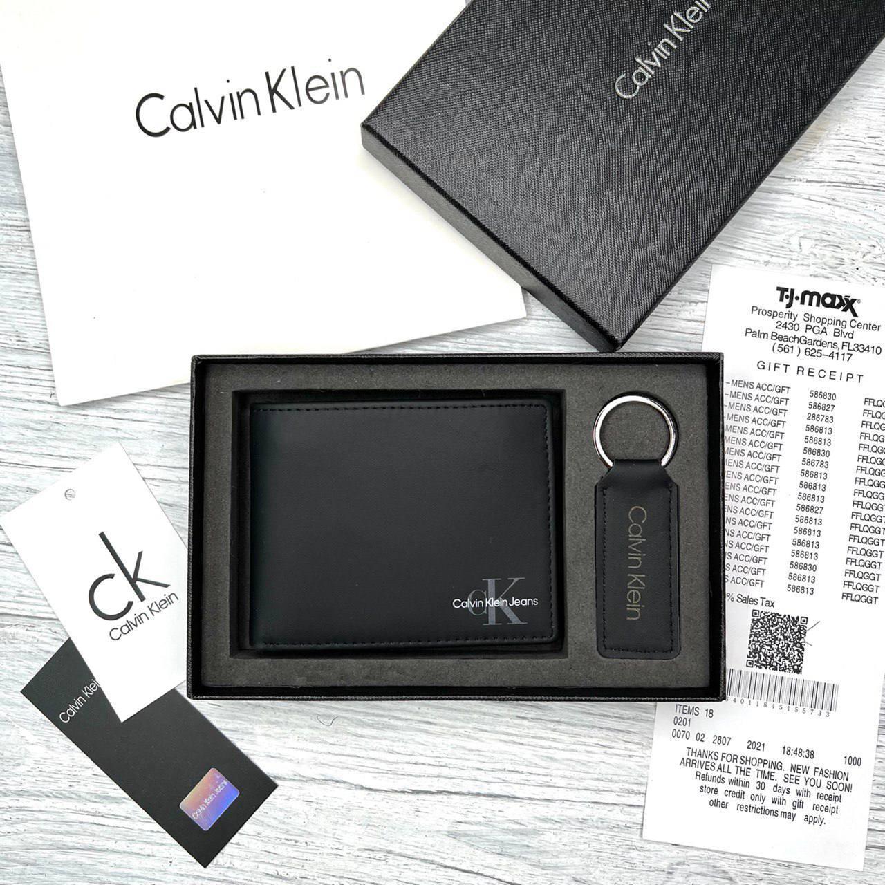 Чоловічий брендовий гаманець Calvin Klein Lux + брелок
