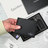 Чоловічий брендовий гаманець Calvin Klein Lux + брелок, фото 4