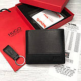 Чоловічий брендовий гаманець HUGO BOSS LUX + Брелок, фото 4