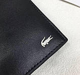 Чоловічий брендовий гаманець Lacoste LUX + Брелок, фото 3