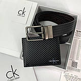 Чоловічий подарунковий набір Calvin Klein ремінь і гаманець, фото 3